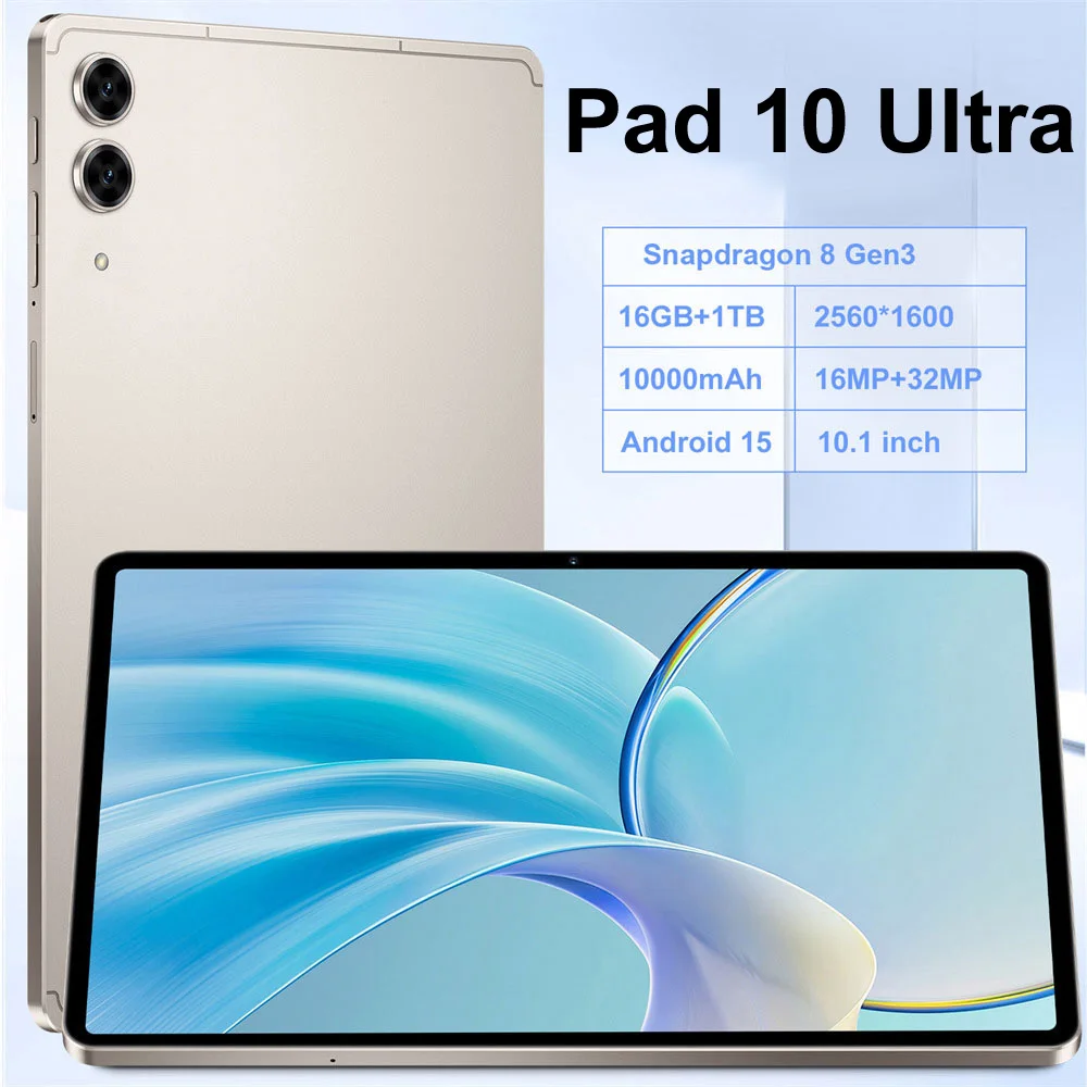 

2025 ГОРЯЧИЙ НОВЫЙ Pad 10 Ultra 10,1HD Оригинальные планшеты 5G Dual Sim Android 15 Дешевые планшеты 10000 мАч Tab PC для детей Подарки