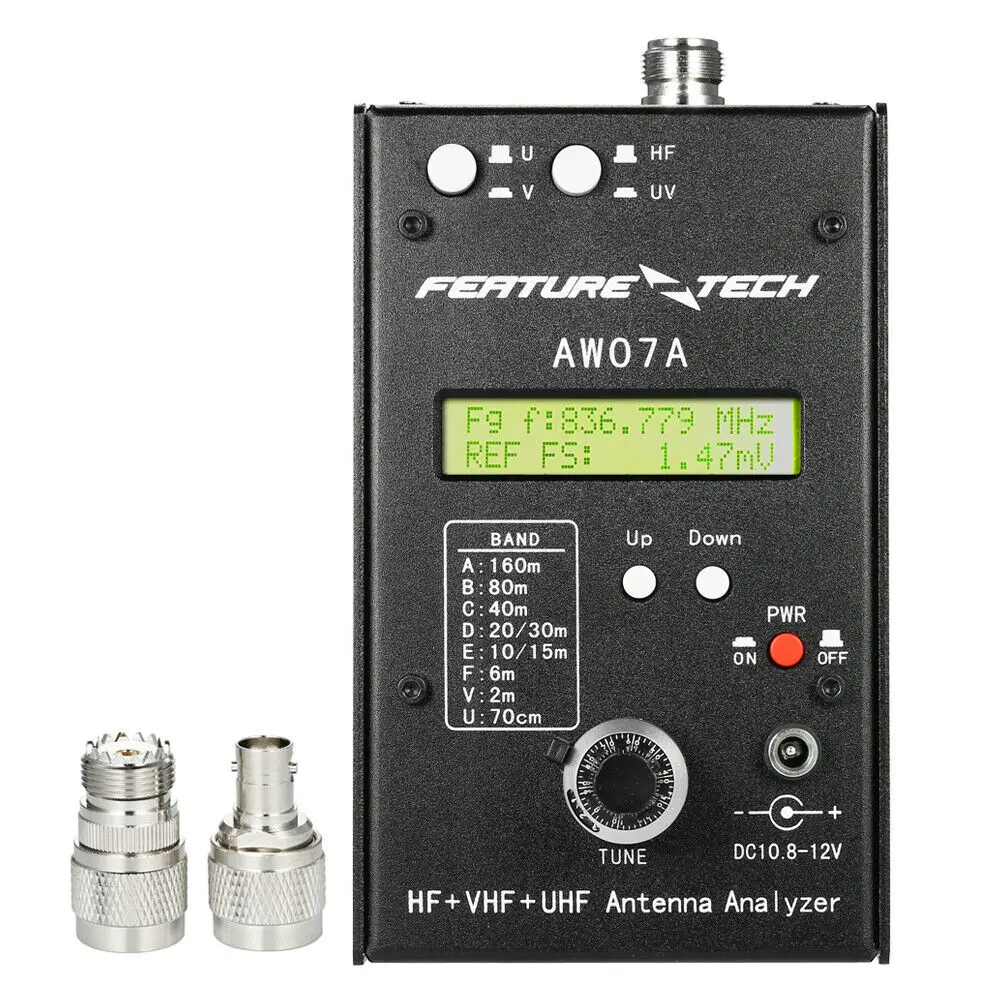 

English verison HF +UV AW07A HF/VHF/UHF 160M 490Mhz Impedance SWR Antenna Analyzer Shortwave Ham Radio + English Manual