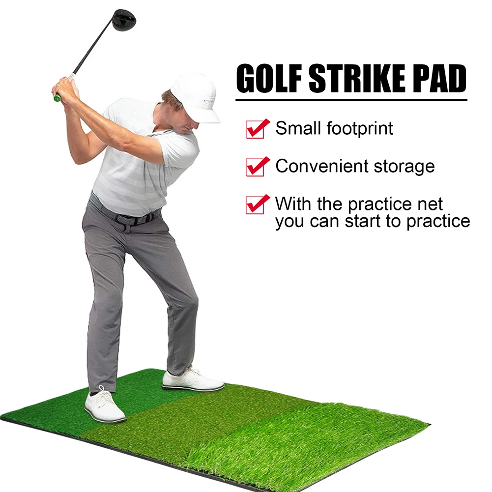 Outdoor Putter Grass Pad with Tee Holder Golf Swing Exerciser Mat Multi-function for Easy Safety Exercise Accessories