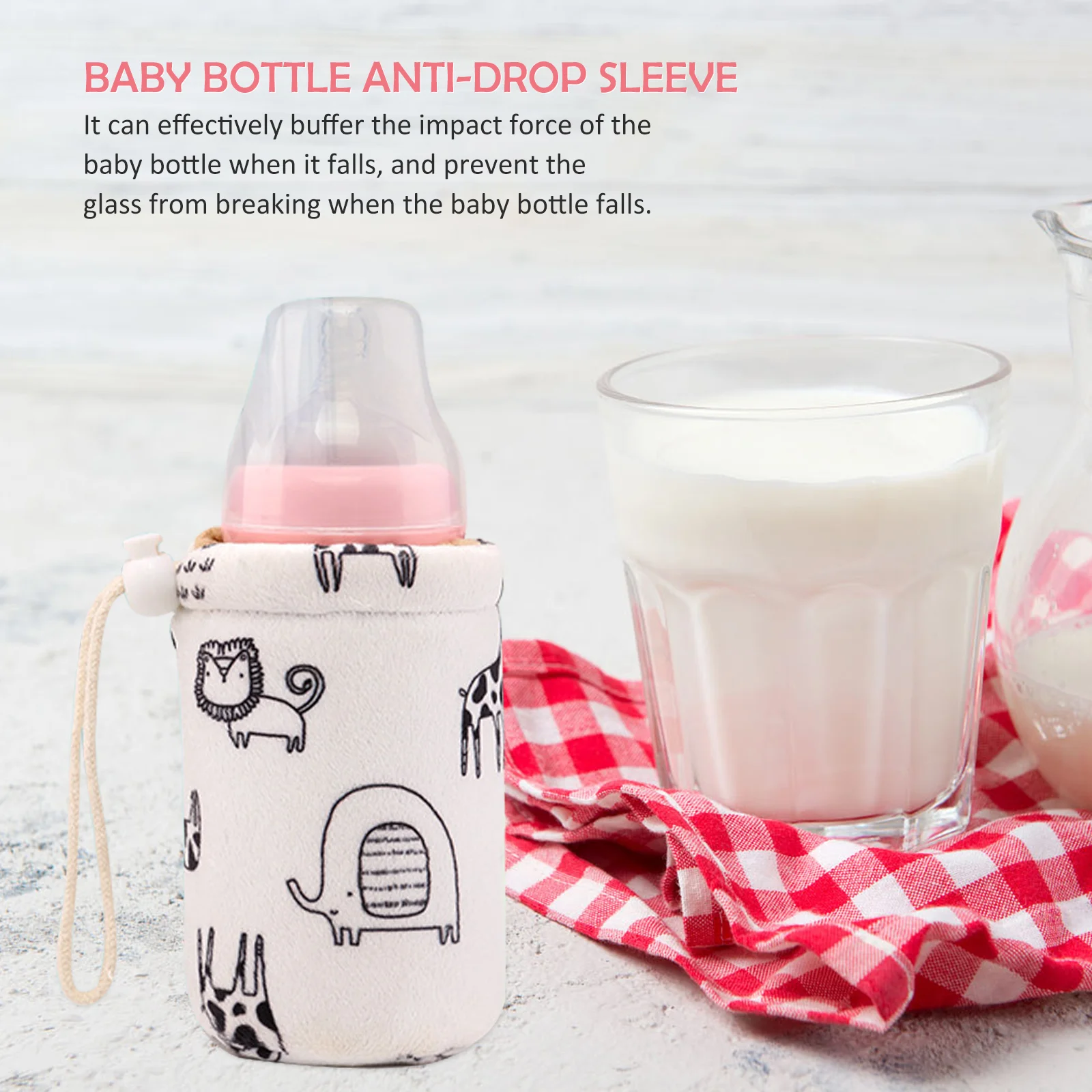 Insulated Bottle Sleeve Baby Anti Drop Cover Toddler Water Washable Nursing Mother