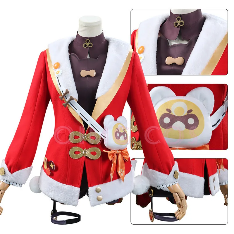 Genshin Impact Hu Tao Xiangling Costume Cosplay Lanterna Rite Carnevale Uniforme Anime Costumi di Halloween Gioco per donne