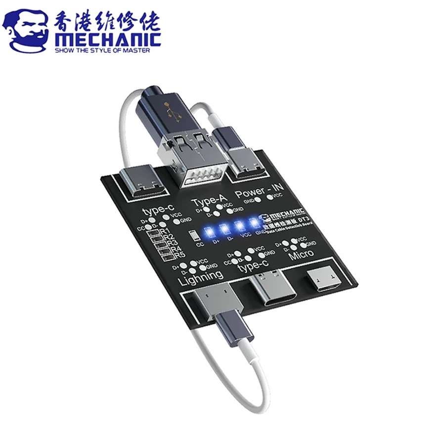 ميكانيكي DT3 على الخروج كابل البيانات كشف مجلس Type-C مايكرو البرق البيانات التبديل اختبار المجلس آيفون أندرويد