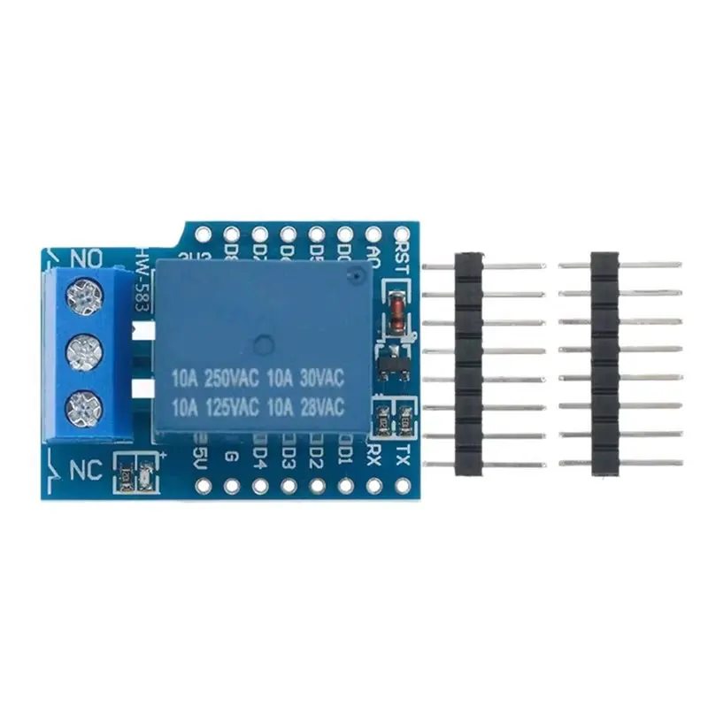 

One Channel Wemos D1 Mini Relay Shield Wemos For D1 Mini Relay Module ESP8266 Development Board 1 Channel 5PCS