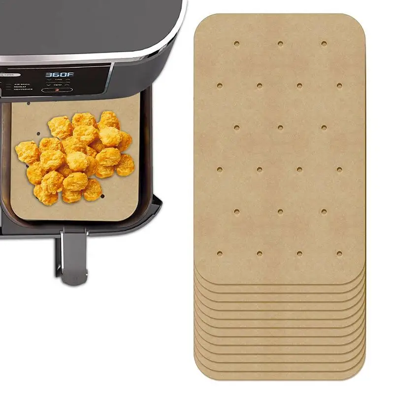 

Air Fryer Parchment Paper Liners Rectangular One-time Fryer Paper Pads Non-Stick Double Boiler Air Fryer Grease Absorbent Paper