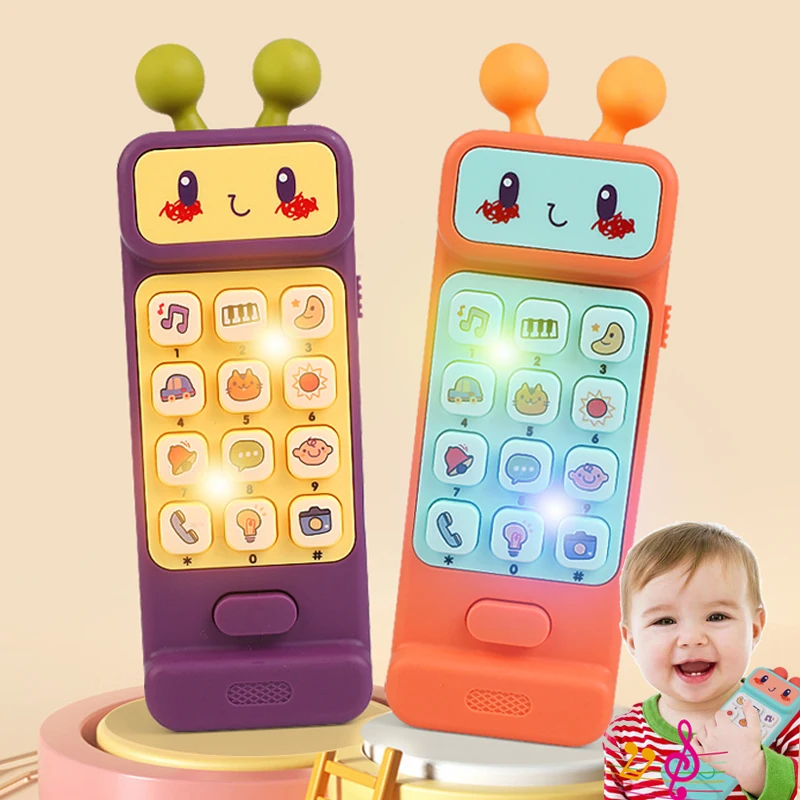 Simulation of Alien Mobile Phone Learning Toys Baby Music Enlightenment Puzzle Phone Children's Cartoon Voice Story Machine Toys