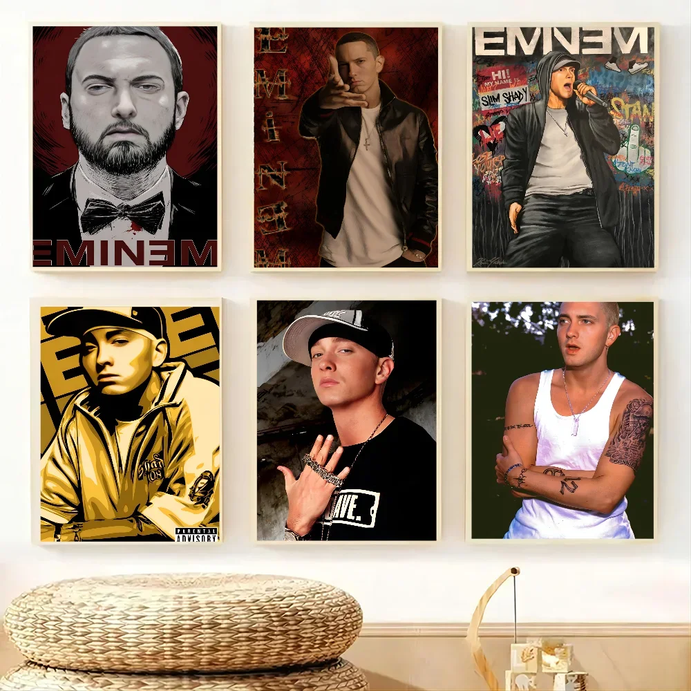 1PC Hip Hop Rapper Singer Eminem Poster Paper Print Home Living Room Bedroom Entrance Bar Restaurant Cafe Art Painting