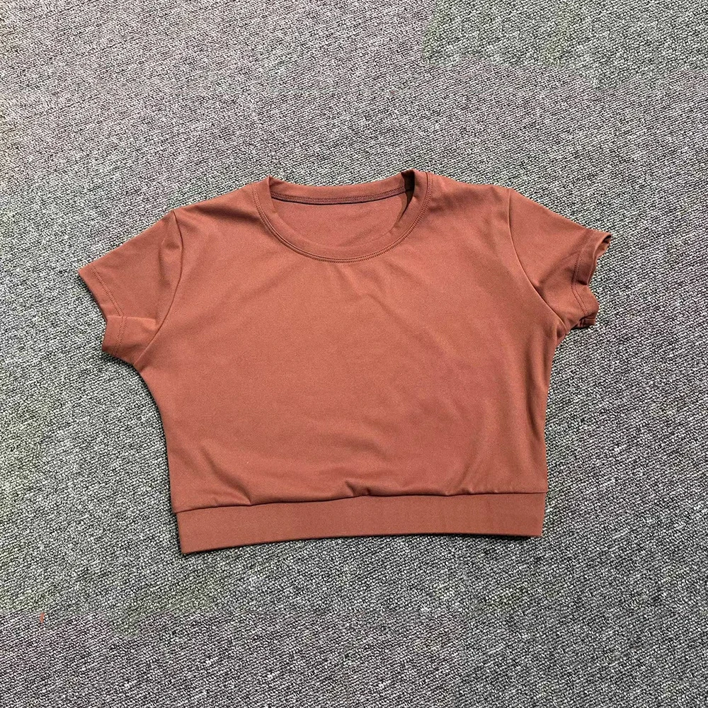 

Women Yoga Top Sport T-Shirts Exercise Fitness Clothes Short Sleeve Yoga Shirt Gym Top Running Quick Drying Workout Sport Top