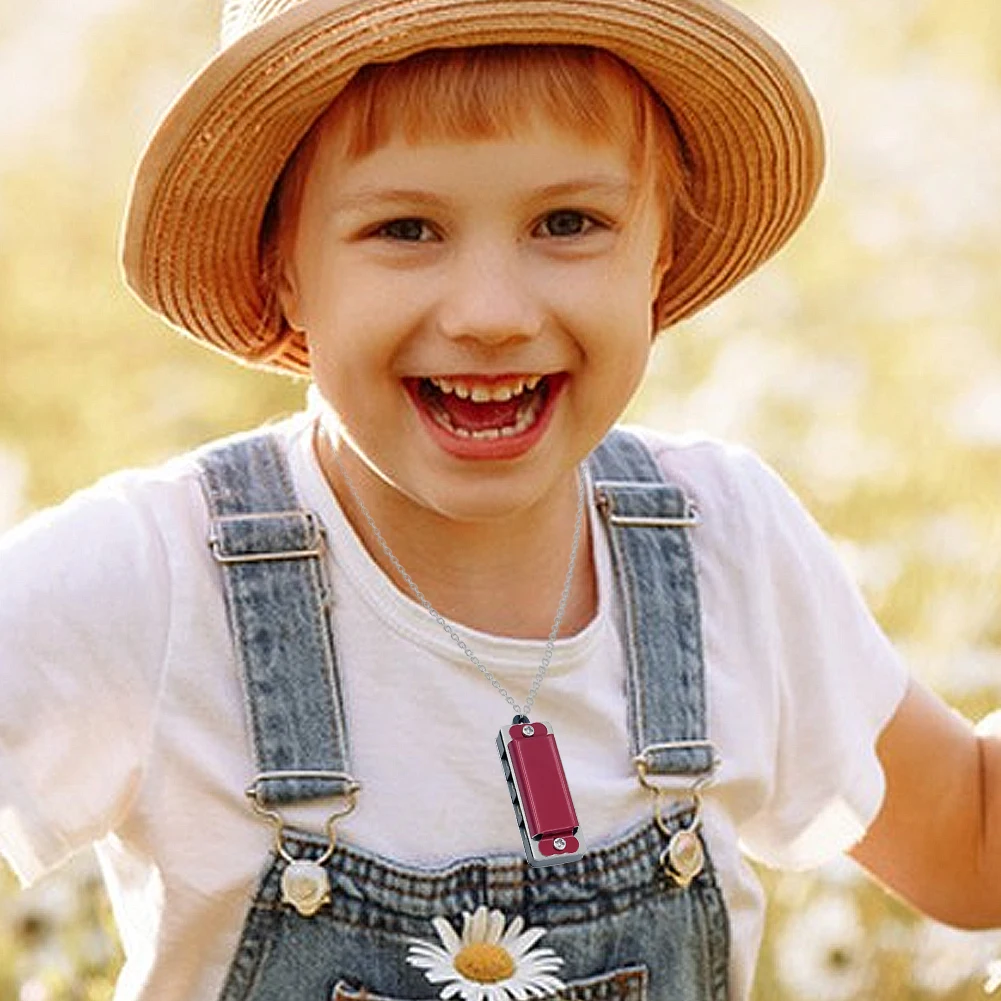 5 Stück Mini-Mundharmonika-Anhänger-Halskette, 4 Löcher, 8 Töne, Musikinstrument, Mundharmonika, Musik für Kinder und Anfänger