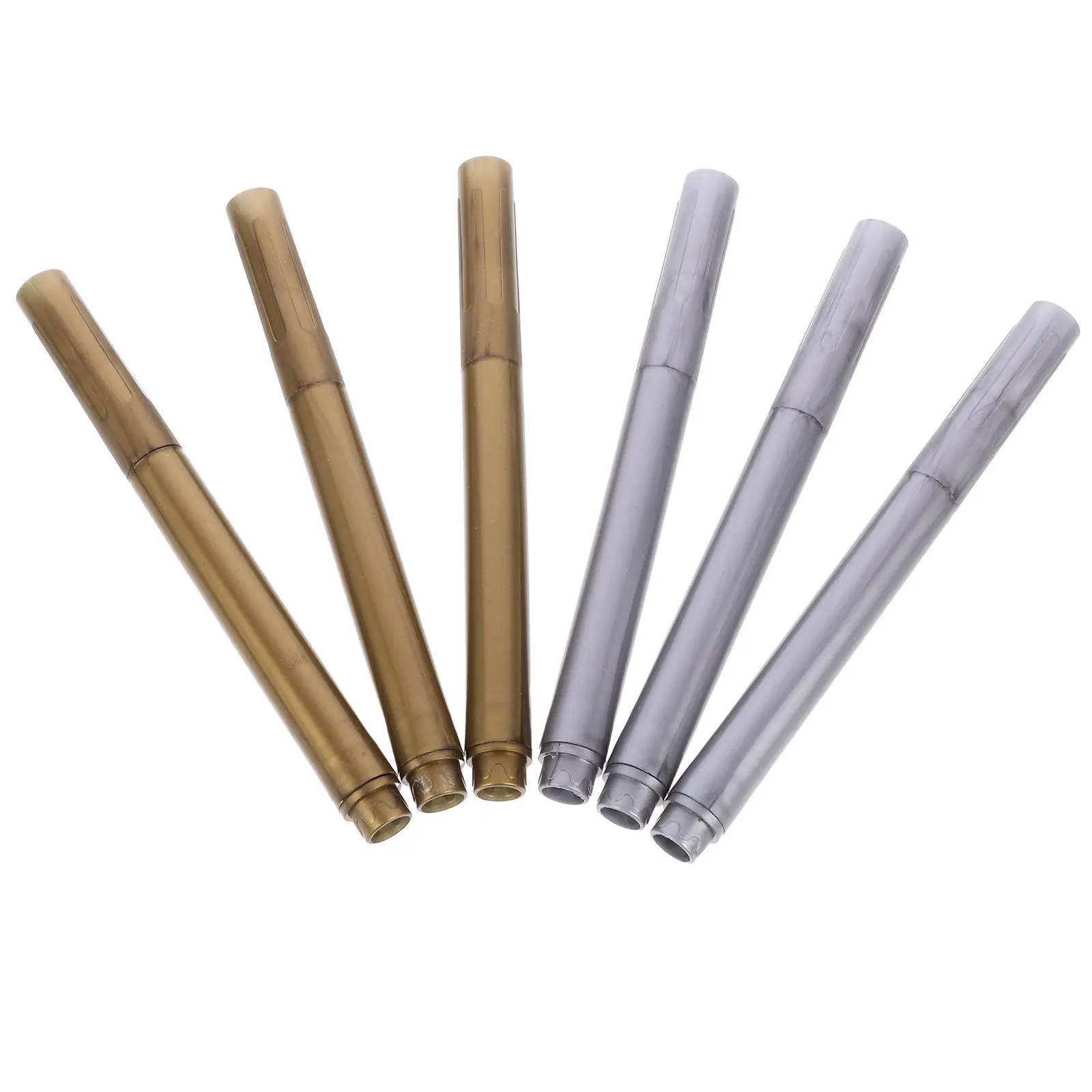 

6Pcs PP Plastic Paint Markers Fine Tip Pens for Scrapbooking DIY Crafts Coloring Stone Wood Glass Fabric Drawing Art