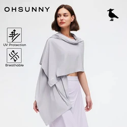 Ohsunny-Toalla de playa multifuncional para mujer, chal de protección solar, transpirable, UPF2000, viajes al aire libre, moda de verano