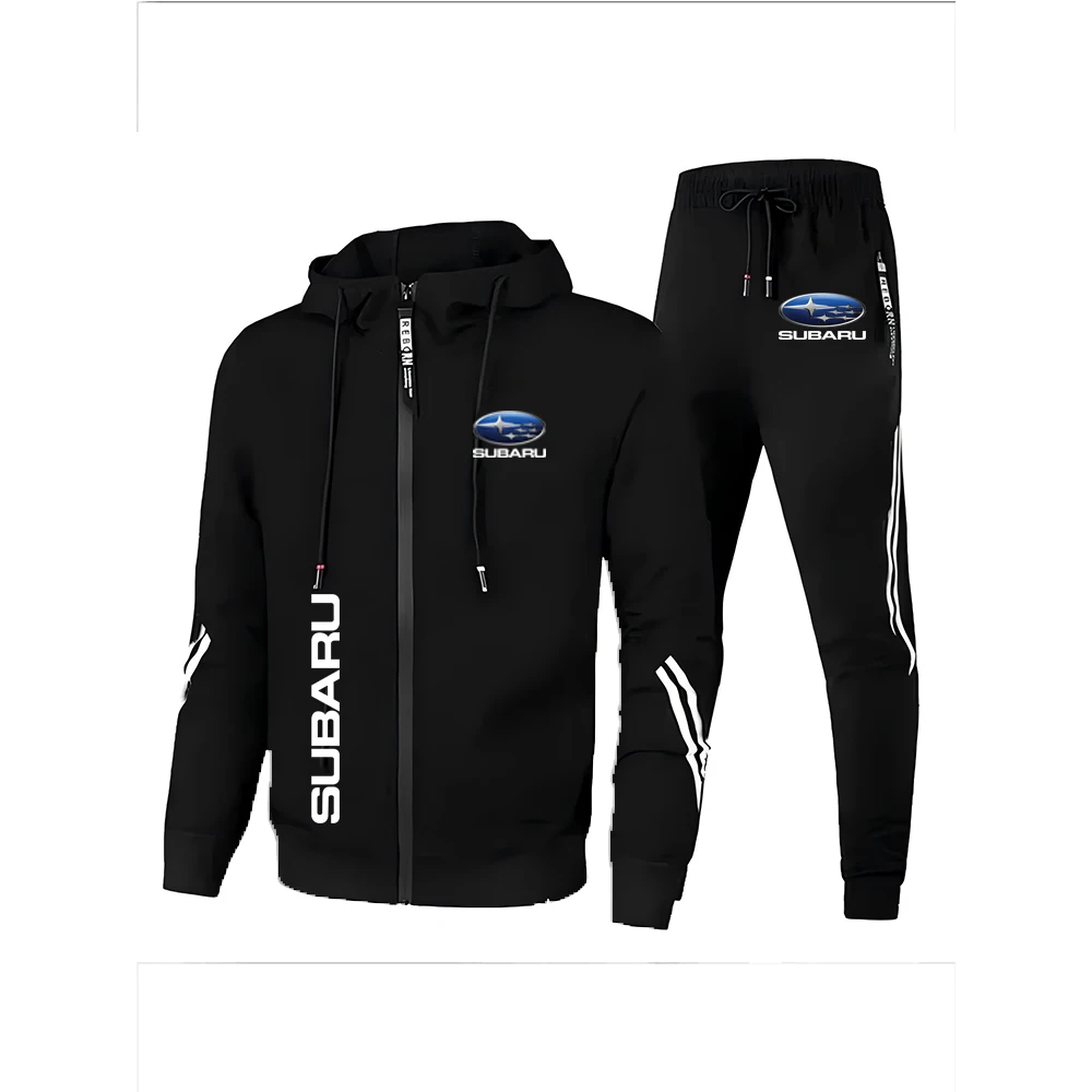 

2025 New Subaru Print Sporty Casual Ultimate Fighting Hoodie Running Two-Piece Set