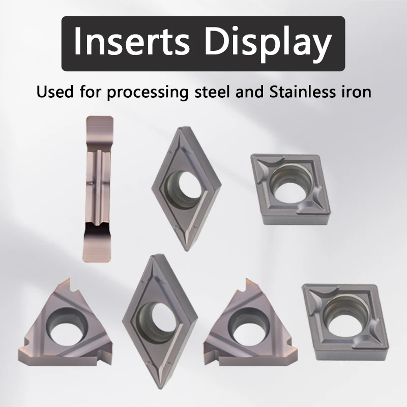 Imagem -02 - Torno Cnc Turning Tool Holder Boring Bar Conjuntos com Hard Alloyl Insert Wrench Kit Thread Grooving 10 mm 12 mm 16 mm Pcs