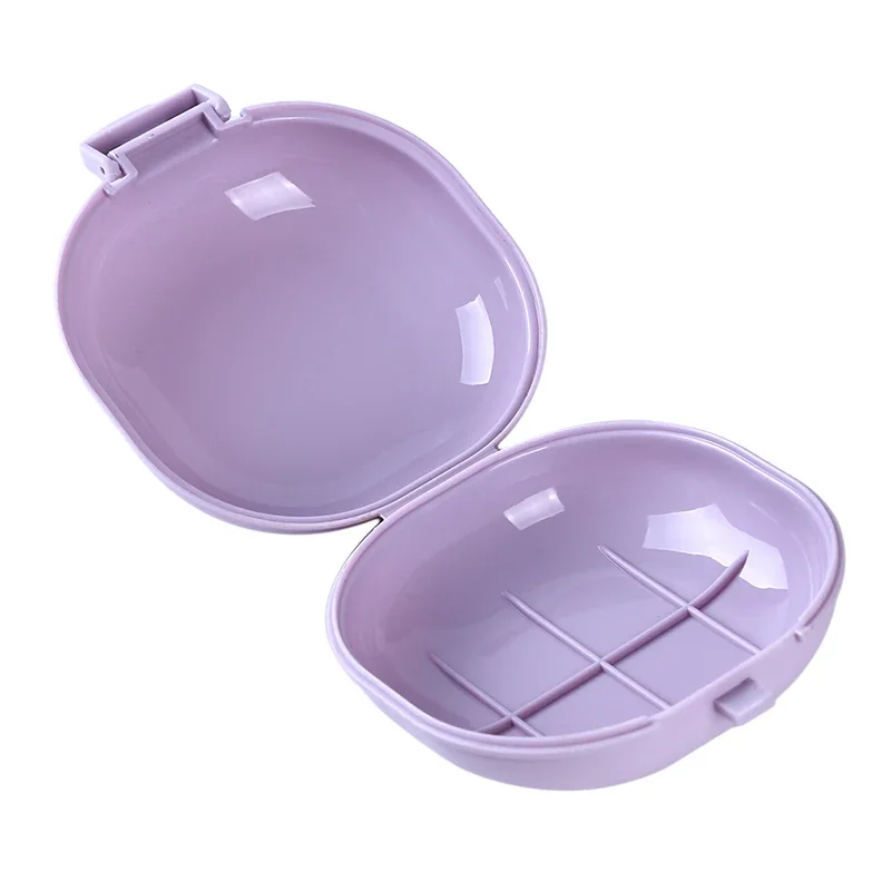 1PC Waterproof Soap Box with Draining Lid – Compact Lightweight Durable Solid Color for Travel, Camping & Bathroom Use