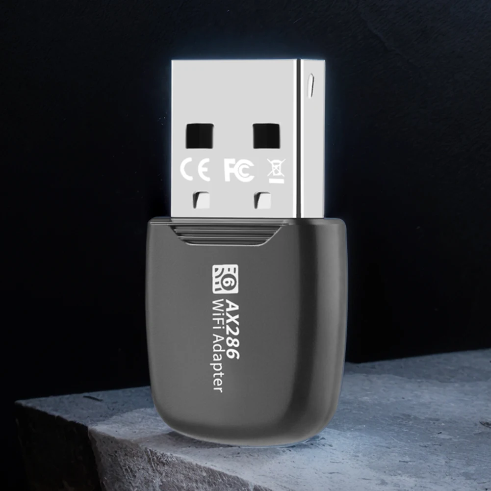 

WIFI 6 USB Dongle Driver Free Wireless Network Receiver 2.4GHz 286.8Mbps For PC/Laptop Windows7/10/11