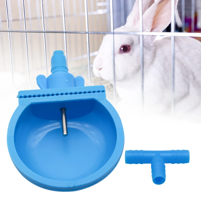 5Pcs Rabbit Water Bowl Farm Rabbit Automatic Drinker Rabbit Cage Fix Cup Fox Mink Pet Small Animals Plastic Drinking Bowl