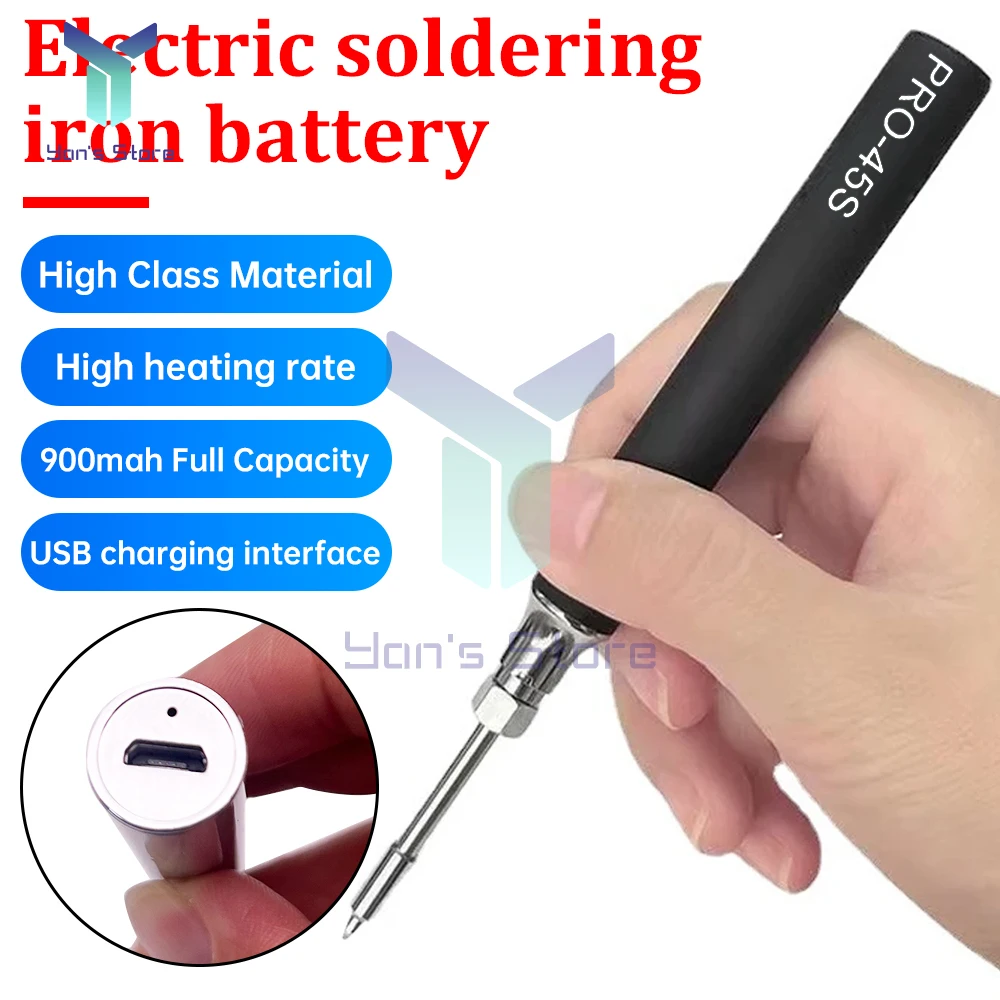 900mAh 510 Thread Battery Pen Solder Iron Shaped Button Battery Set Heat Devices 3 Speed Voltage Adjustment Heating Kit Fittings