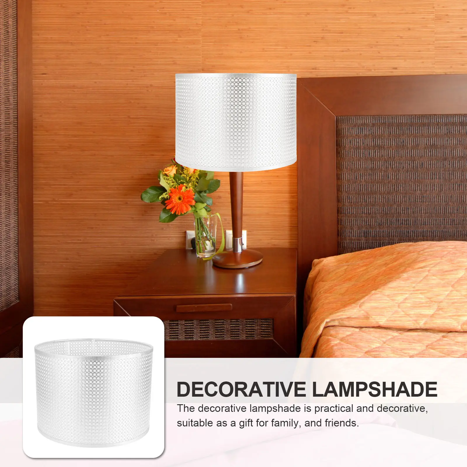 

Small Modern Cloth Lampshade Oval Drum Design E27 Compatible Table Lamp Shade Replacement Cozy Atmosphere Decor for Bedroom