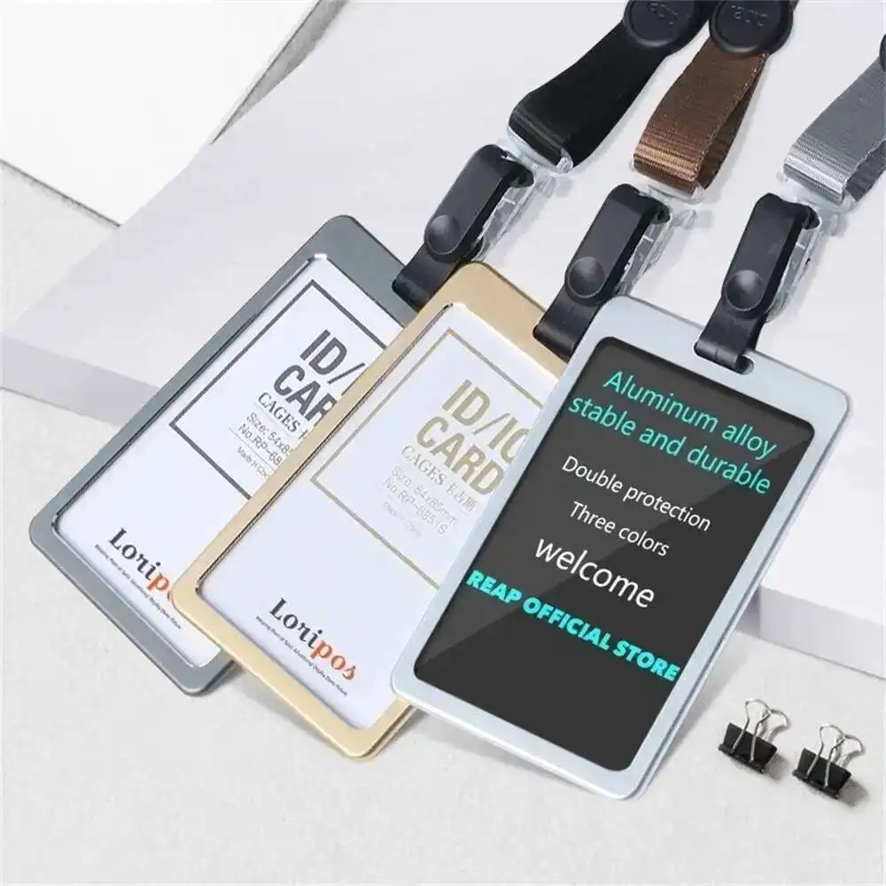 

Aluminium Alloy Card Holder Employee Name Id Card Cover Metal Work Certificate Identity Badge Id Business Case