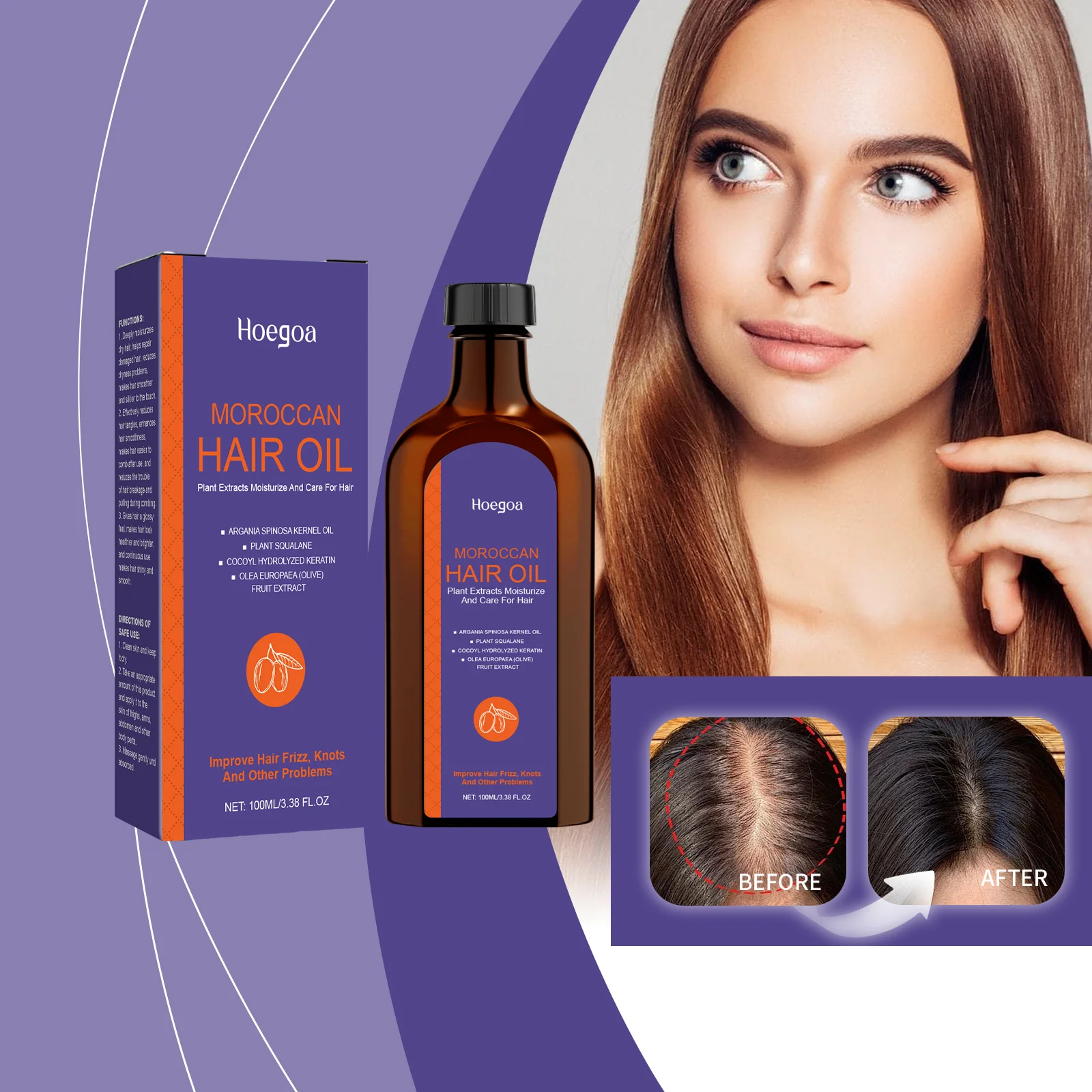 100 мл марокканское масло для ухода за волосами, увлажняющее и смягчает питательное средство для волос, улучшает сухость, эссенция, стойкий ароматный кондиционер