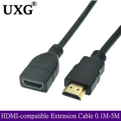 HDMI-compatible Extension Cable Hdtv Male To Female 30cm 1m 2m 3m HDTV 4K 3D 2.0v HD TV LCD Laptop PS3 Projector