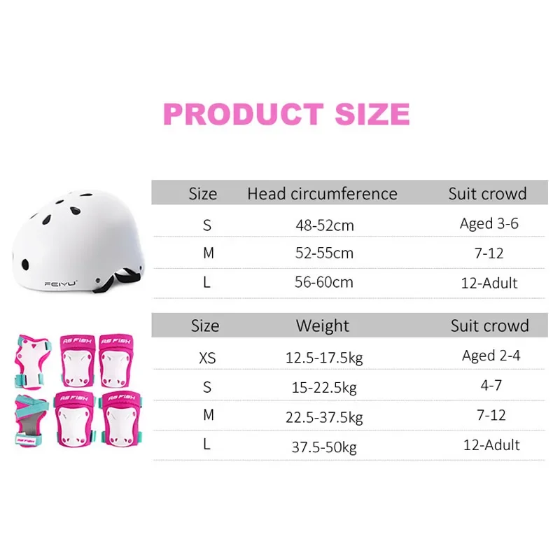 Set Children Roller Skating Protective Gear Kids Skateboarding Balance Car Elbows Knee Pads Cycling Helmet Wrist Protection