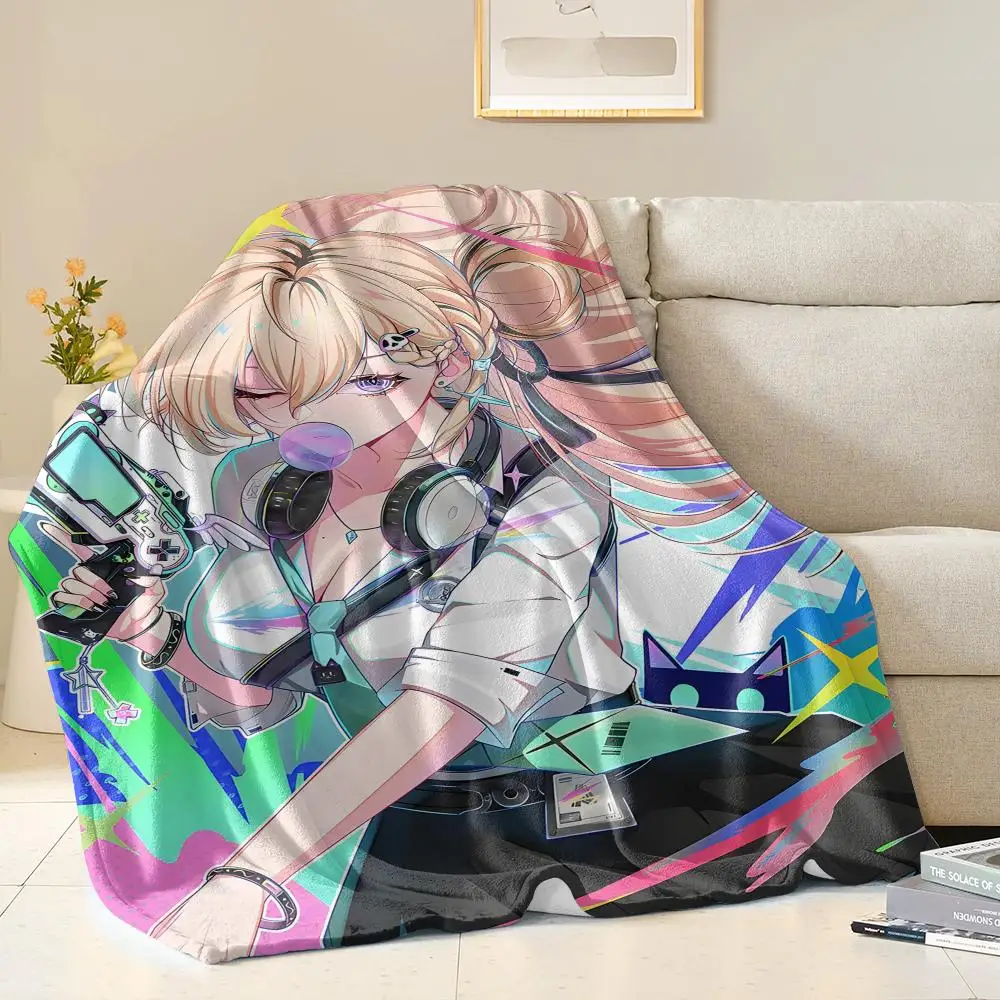Wuthering Waves Lynae Throw Soft Flannel Throw Blanket for Sofa Bed Couch Air Conditioning Blanket for Office Naps Home Travel