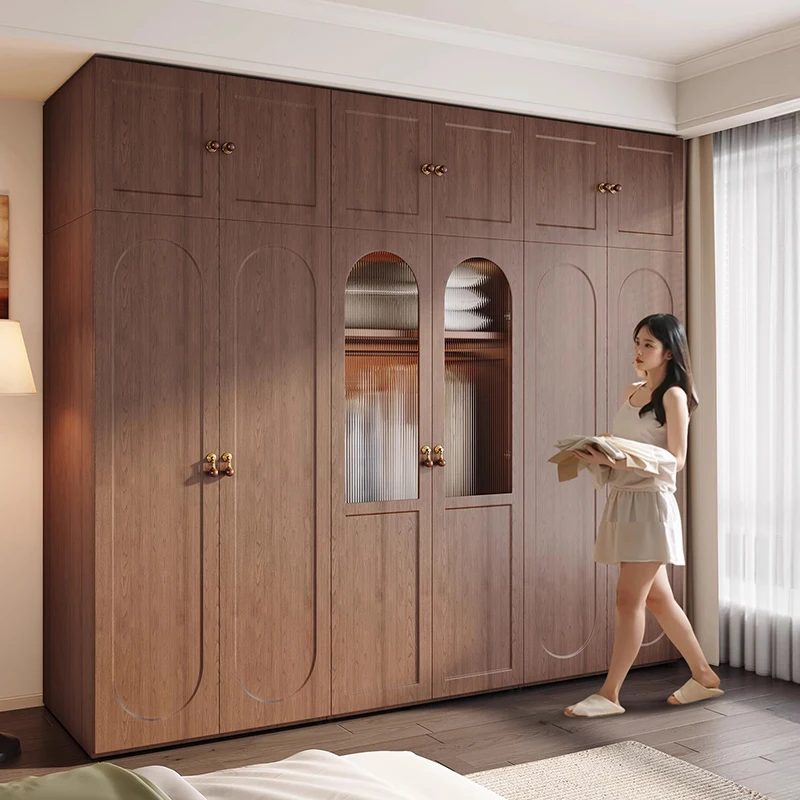 Nordic Wooden Minimalist Closet Cube Modern Exterior Modular Wearable Wardrobe Makeup Storage Clothes Armario Home Furniture