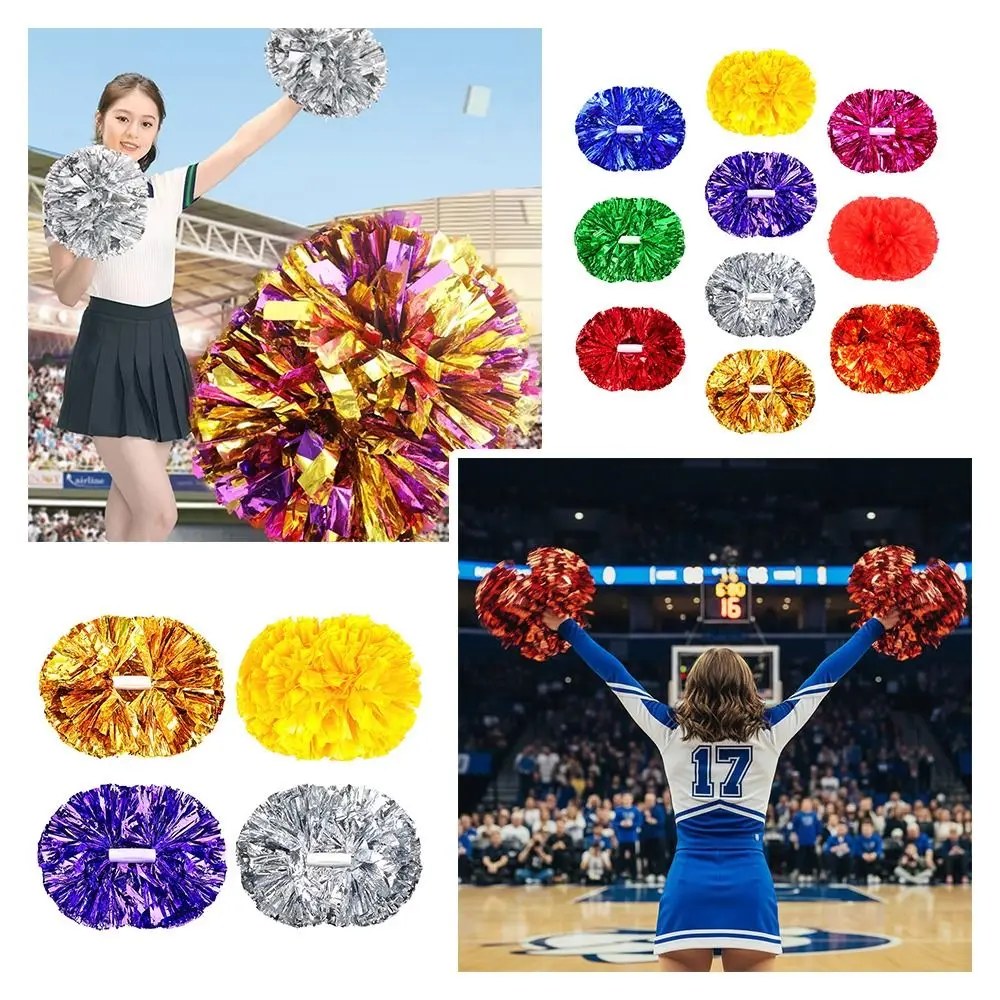30cm*37cm Flower Ball Multicolors Colorful Cheerleader Pom Poms Come On Props PET Dance Props Dance Party Concert Decorator