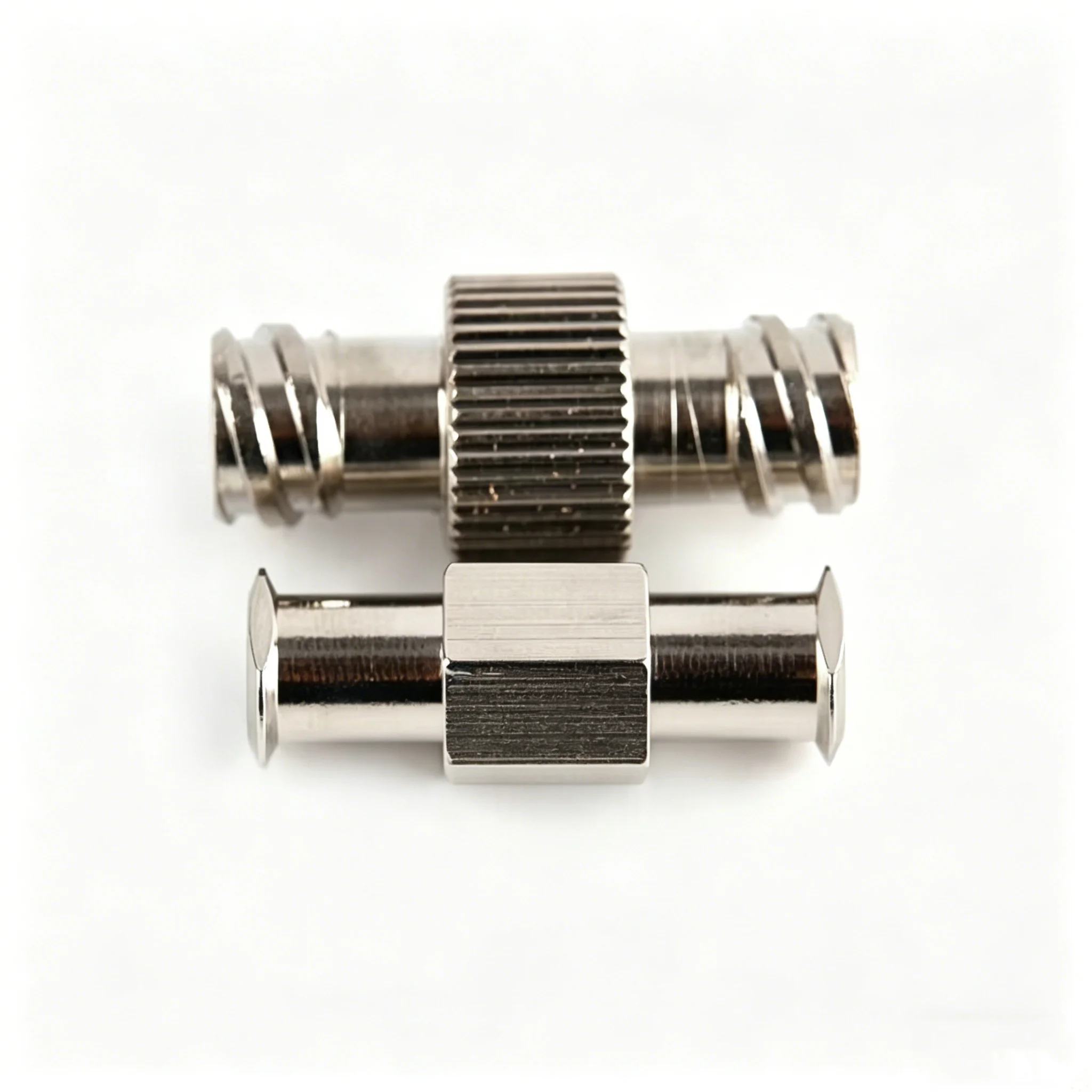 Double Screw Nickel Plated Brass Metal Female Luer to Female Luer Syringe Dispensing Connector