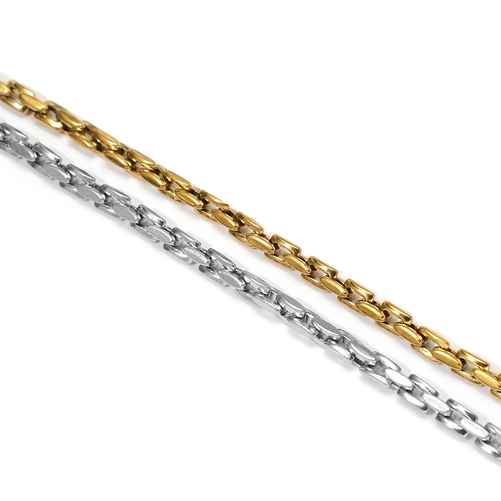 

1 Meter 304 Stainless Steel Vertical Cross Chains Bulk for DIY Hip-hop Jewelry Making Collarbone Necklace Bracelet Accessories