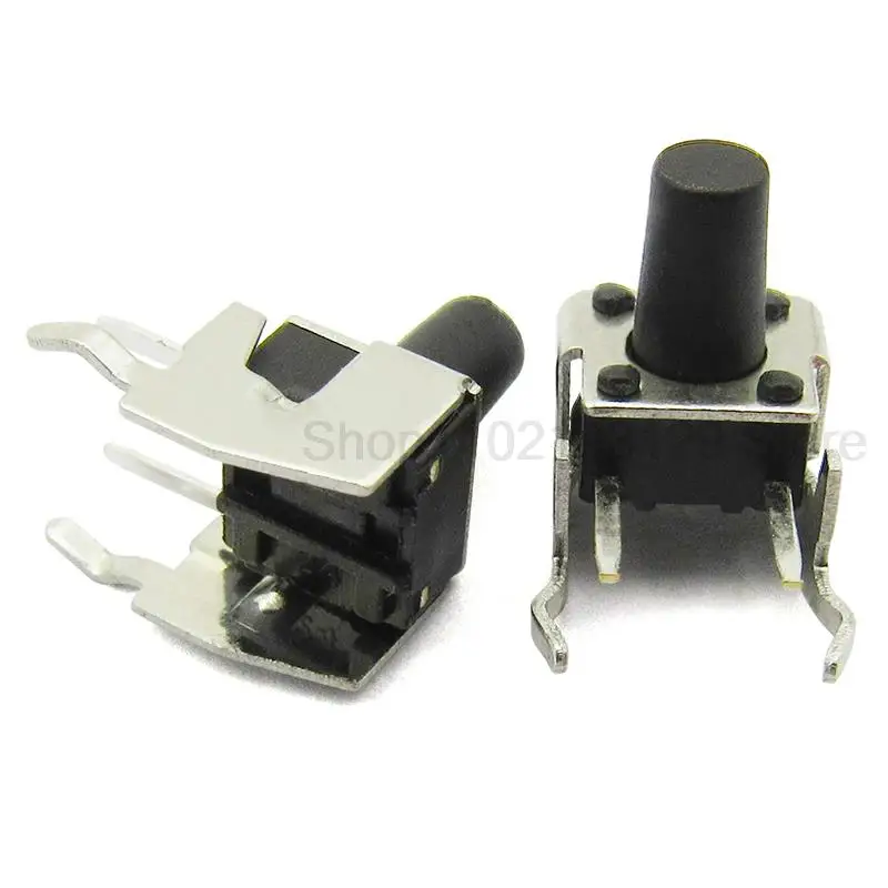 NEW100PCS/LOT  6 * 6 * 9mm micro touch switch, side foot with bracket, key button switch, jog switch