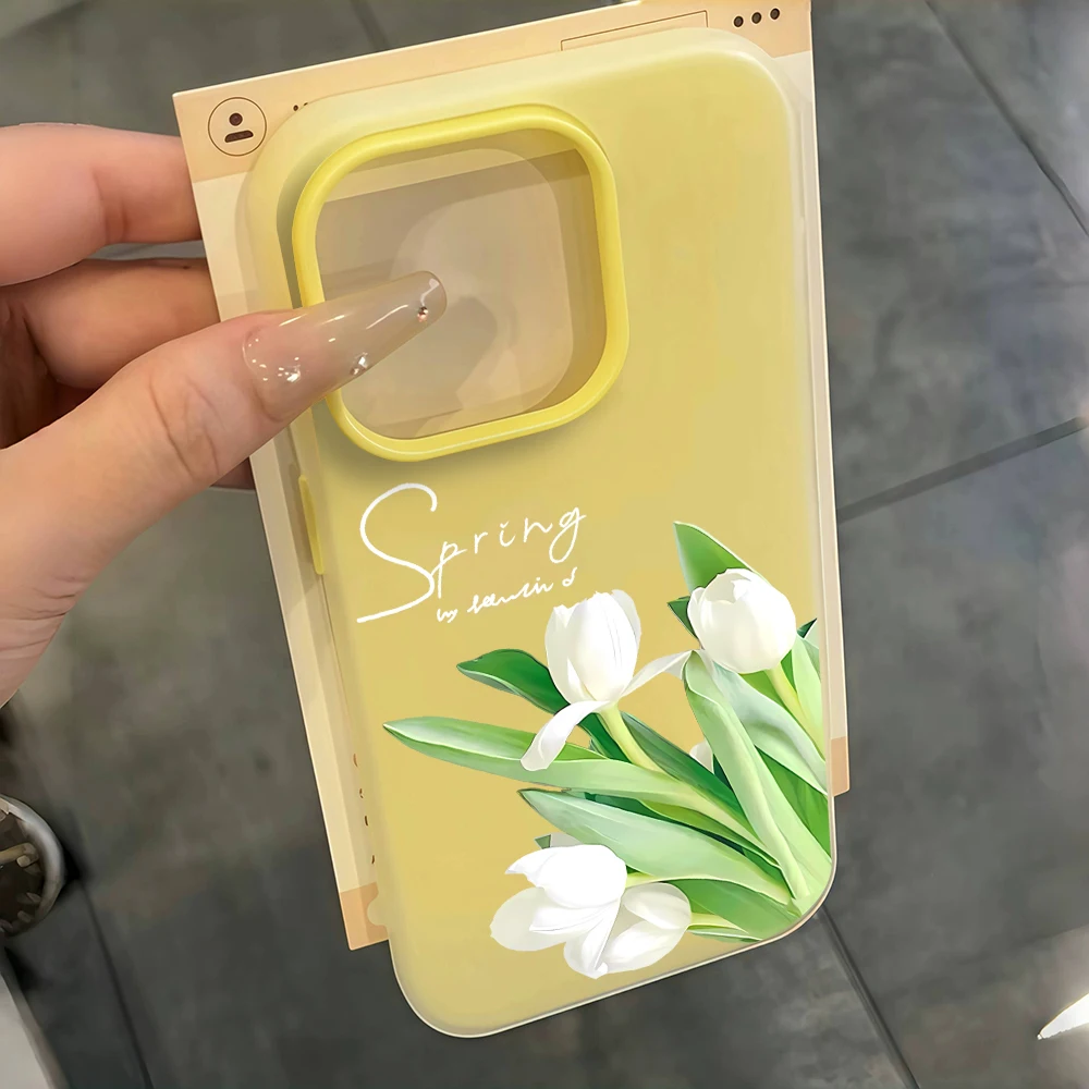 Für Samsung Galaxy S21 S26 S25 S24 S23 S22 Ultra Plus FE Hülle Frühlings-Tulpen-Blumen-Cover Für A37 A36 A54 A55 A56 Staubdichte Schutzhülle – Detail 8