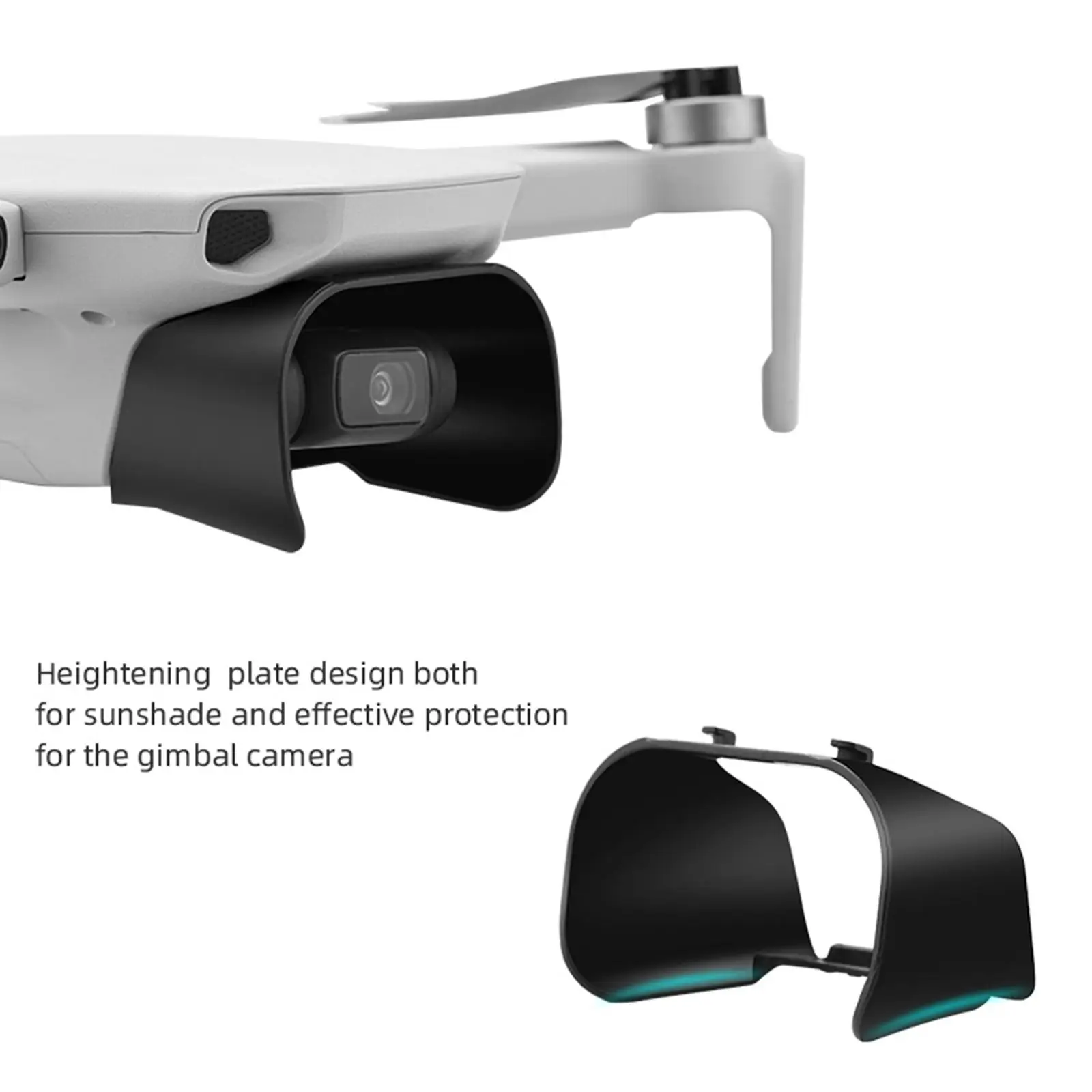 Anti Glare Lens Hood Gimbal Protective Cap ABS Sunshade for DJI Mavic Mini Mini 2 Drone Accessory Easy Clip on Fit