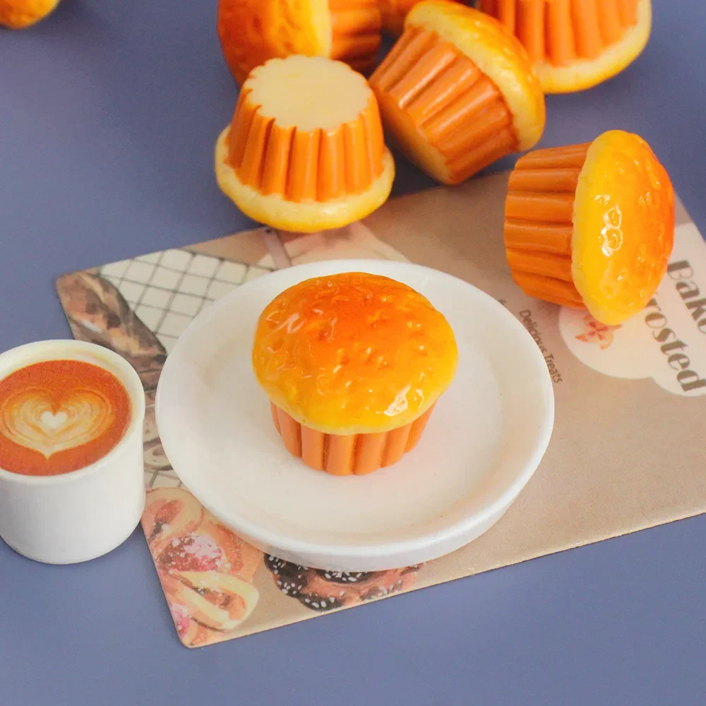 Kawaii Resin Mini 3D Cupcake Miniatures Figurines Flatback Decoden Embellishments Scrapbook Supplies DIY Dollhouse Figures Craft