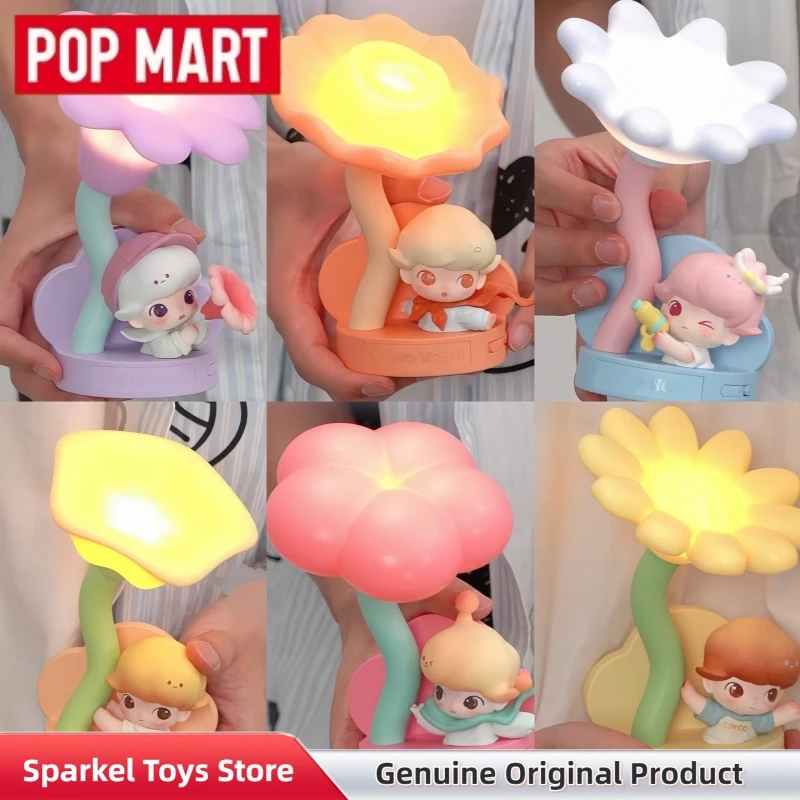 

POPMART Dimoo Sensor-Activa Night Light Blind Box Dimoo Moments In Bloom Series Flower Shaped Figure Desktop Decor Toys Gifts