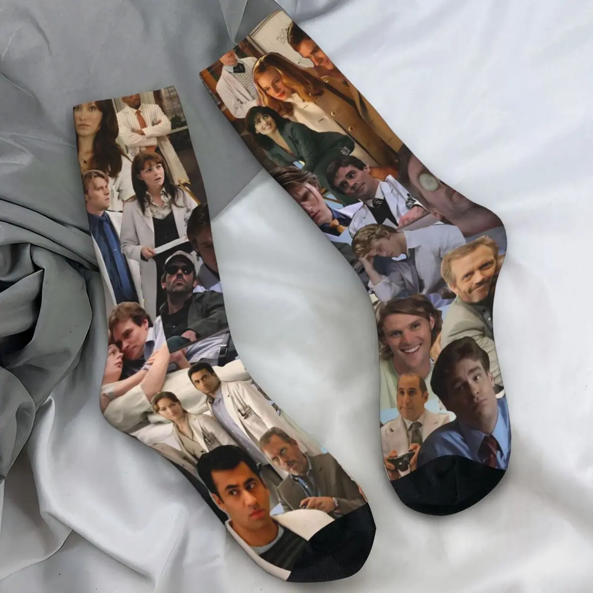 

Dr. Gregory House Television Photo Collage Socks Spring Stockings Korean Men High Quality Socks Running Sports Non Slip Socks