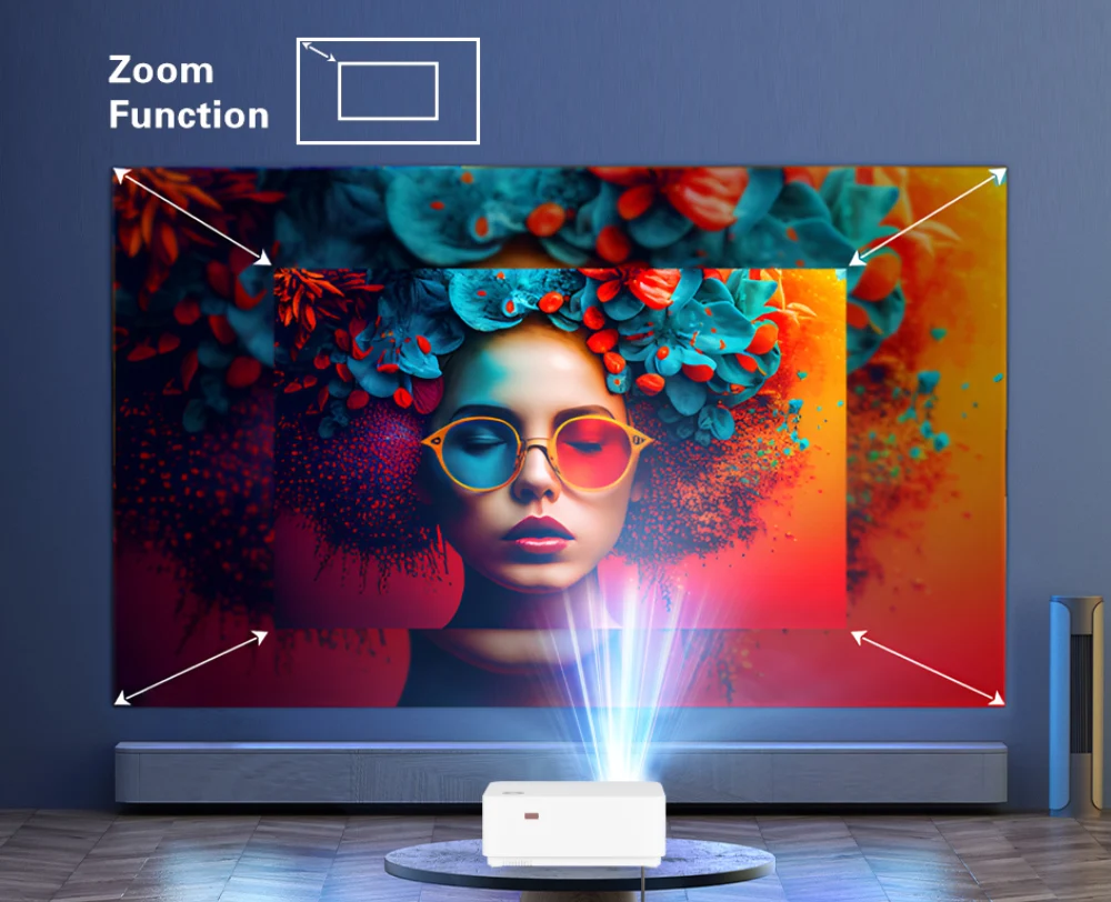 D5A 1080P Digital Focus Full HD LED Projector For Home Ultra Bright 7000Lumens HDMI Android 11.0 Proyector LCD Beamer