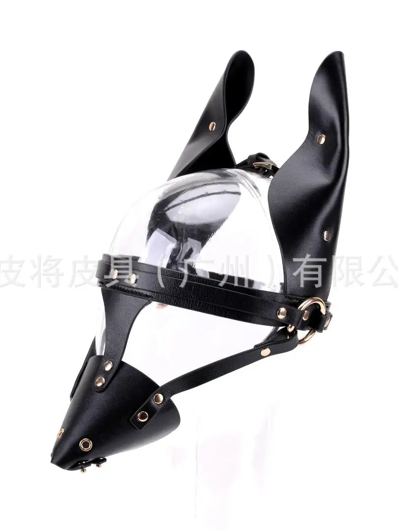 Bdsm Eye Mask Sex Bondage Couples Leather Harness Mask Wearble Costumes For Women Men Cosplay Toys Face Masks Adult Game S3051