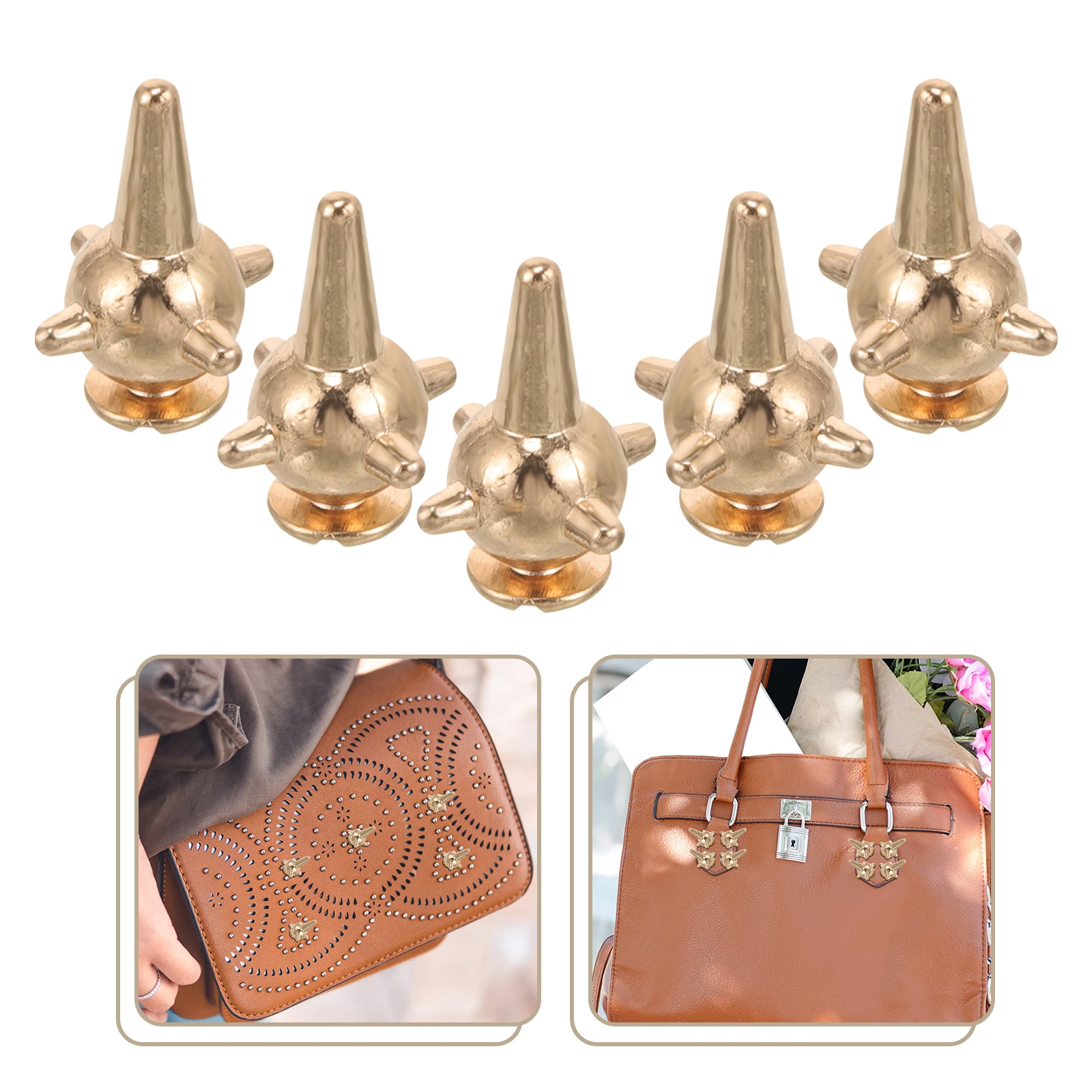 

10pcs Rivet Accessories Corrosion Resistant Metal Studs Diy Punk Rivets For Clothing Shoes Decorative Spikes