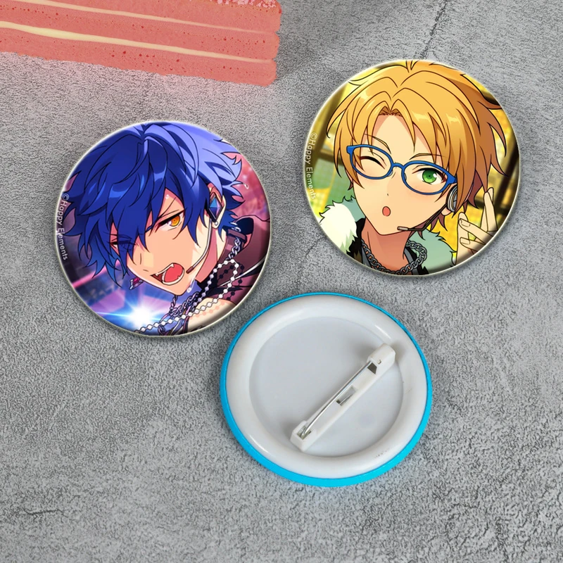 Ensemble Stars Idol Creative Brooches Figures Isara Mao Sakuma Rei Tsukinaga Pins Backpack Clothes Decoration Fashion Jewelry