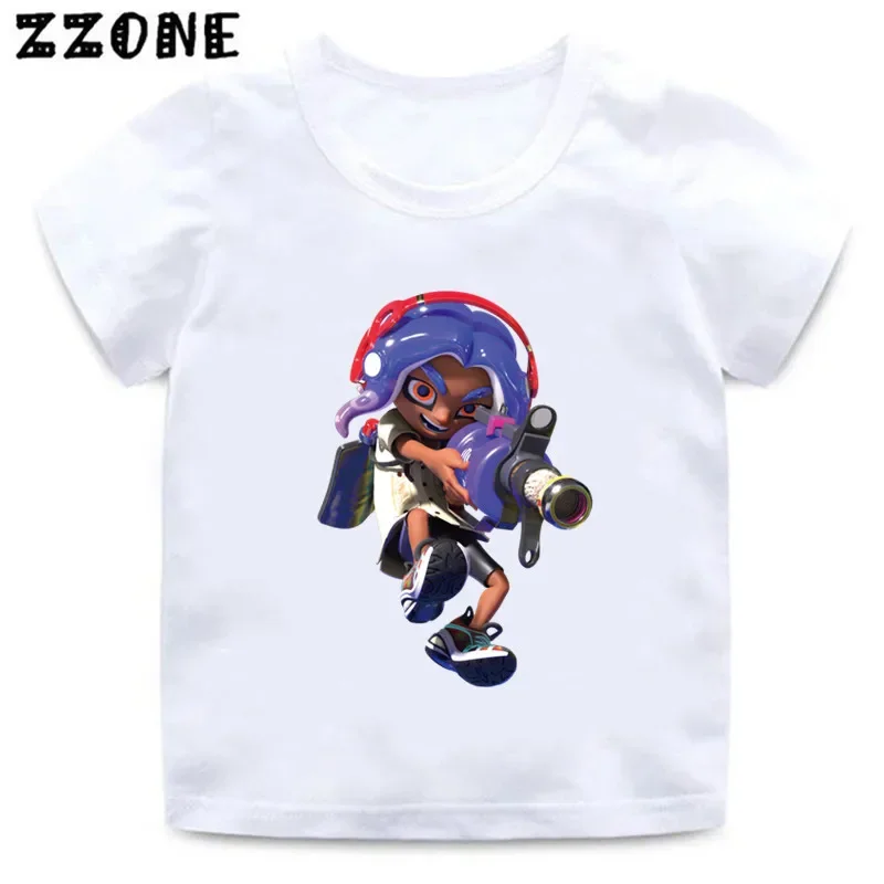 Splatoon 3 Funny Game Cartoon Kids T-Shirts Octolings Splatlands Girls Clothes Baby Boys T shirt Summer Children Tops,ooo5839