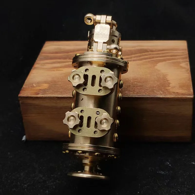 Creative Vintage Brass Lighter Steampunk Submarine Retro Nostalgic Series Petroleum Gasoline Lighter 90*42mm 190g