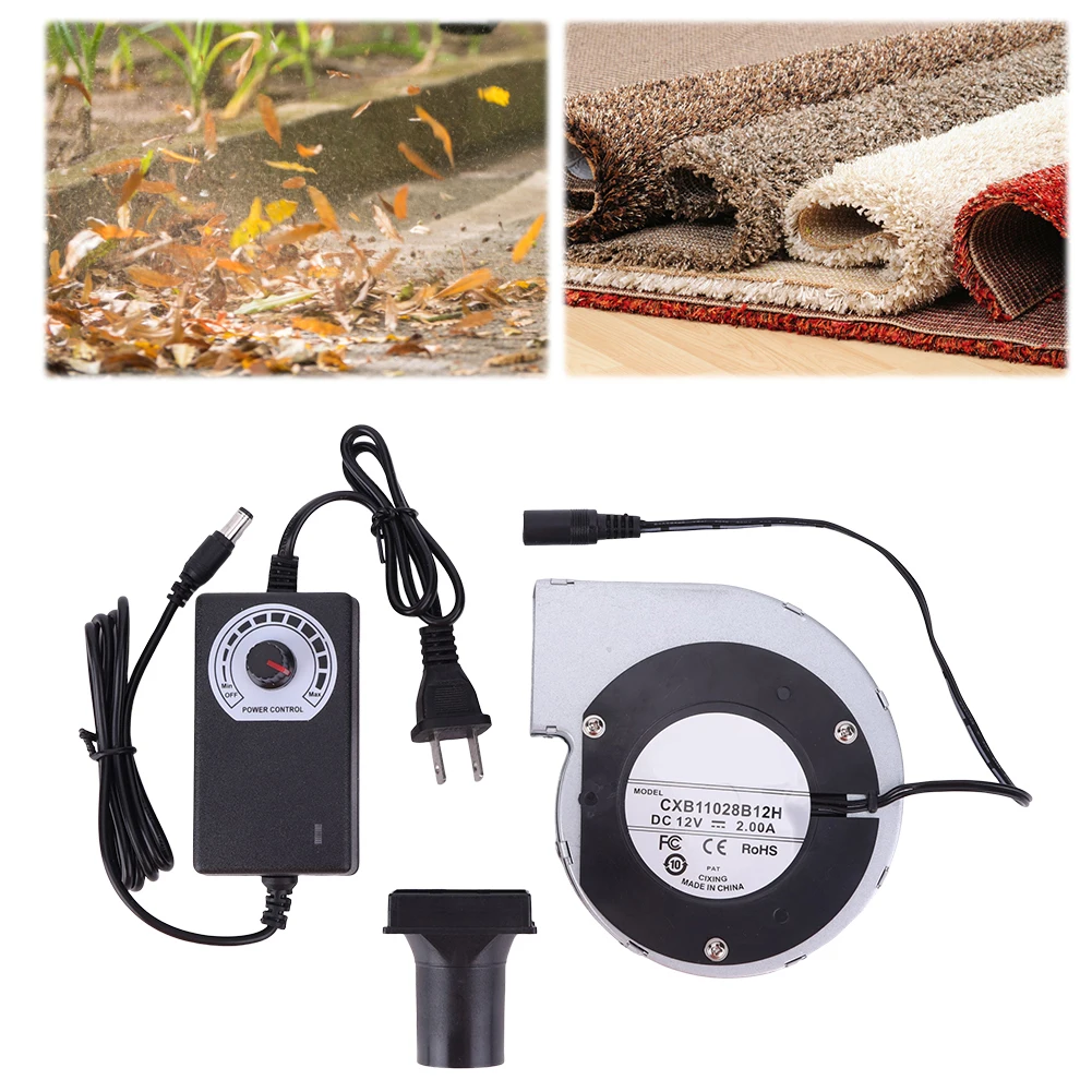 6000 U/min Luftgebläse mit variabler Drehzahlregler, DC 12 V, Grillventilator, Luftgebläse, Gebläse für Picknick, Grill, Holzofen, Kochen
