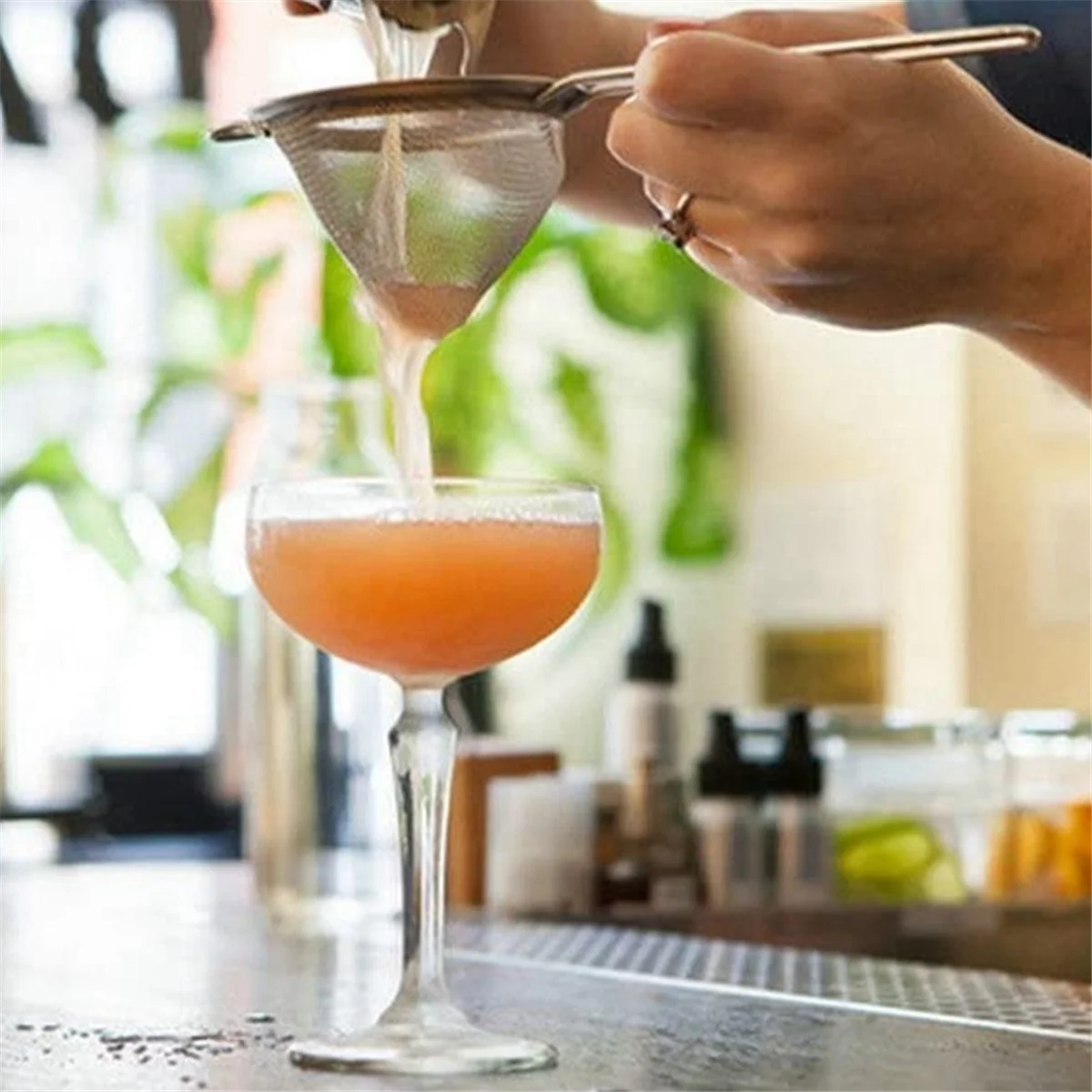 Coador fino do cocktail do aço inoxidável, profissional barra ferramenta, malha cônica