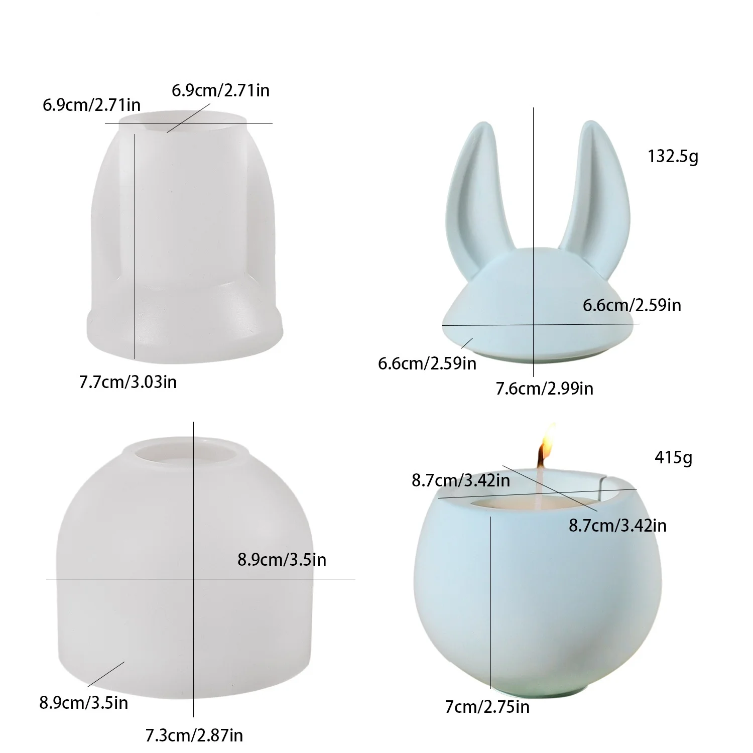 DIY-Harzform Osterei-Hasen-Aufbewahrungsbox Silikonform für Duftkerzen und Ornamente