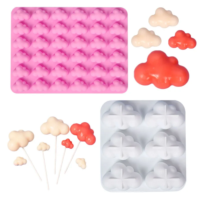 DIY 36 Cavities Clouds Baking Mold Reusable Candy Jelly Mold Fondant Mousse Cake Chocolate Pudding kitchen tools accessories