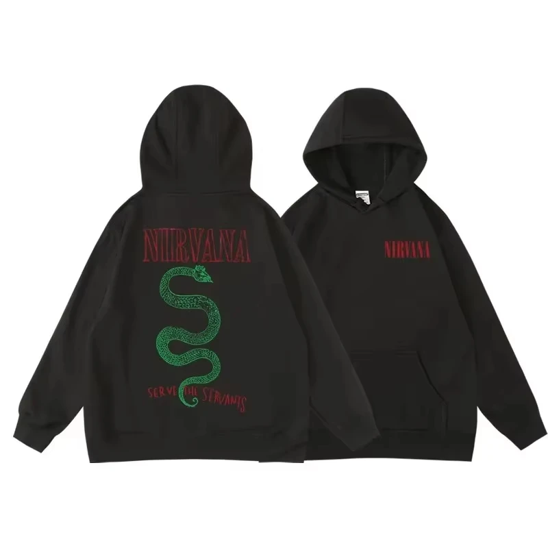 Nirvana Hoodie Unisex Men Women Cotton Graphic Printed Kurt Cobain Classic Poster Smells Like Teen Spirit Grunge Rock Band