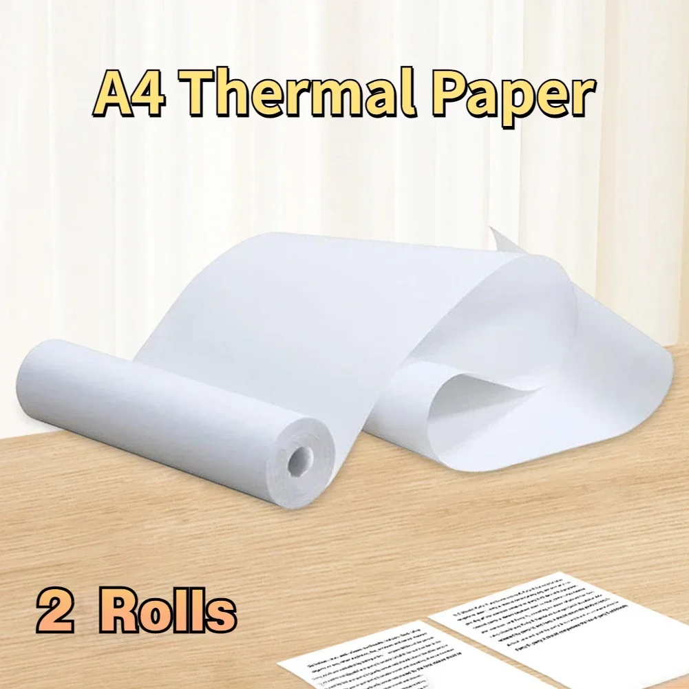 A4 Thermal Paper 210mm Width Diameter 30mm Printer Paper Fit for Peripage A40 Phomemo M08F S8 MT810 Thermal Printer