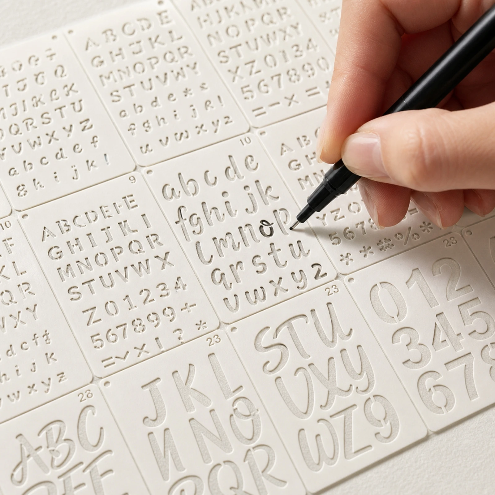 30-pieces-letter-stencil-with-metal-binder-versatile-stencil-set-with-binder-journaling-stencils-washable-flexible