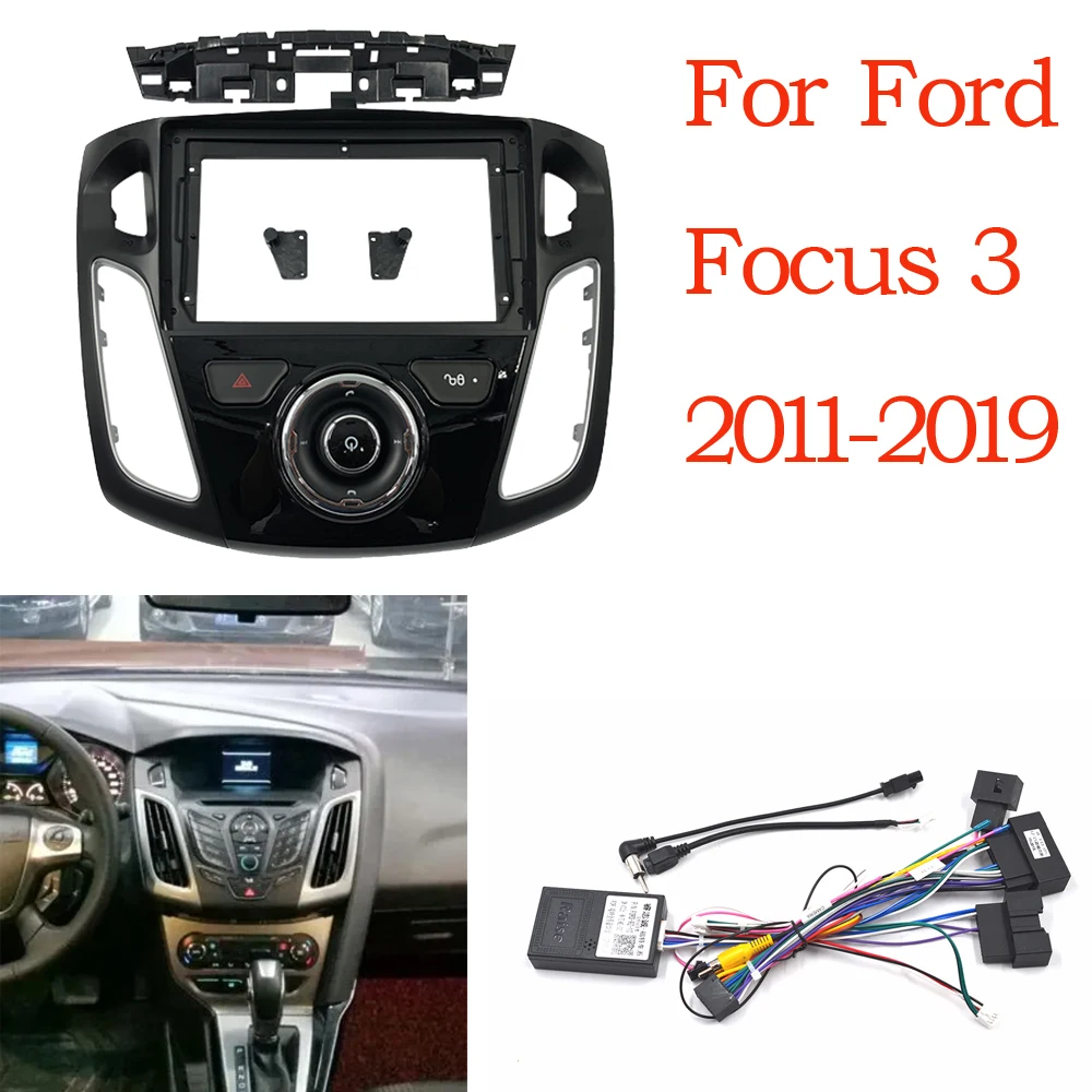 

9-дюймовый автомобильный радиоприемник FORD FOCUS 2012-2019, Android MP5, панель плеера, корпус, рамка 2 Din, головное устройство, лицевая панель, стерео панель приборной панели